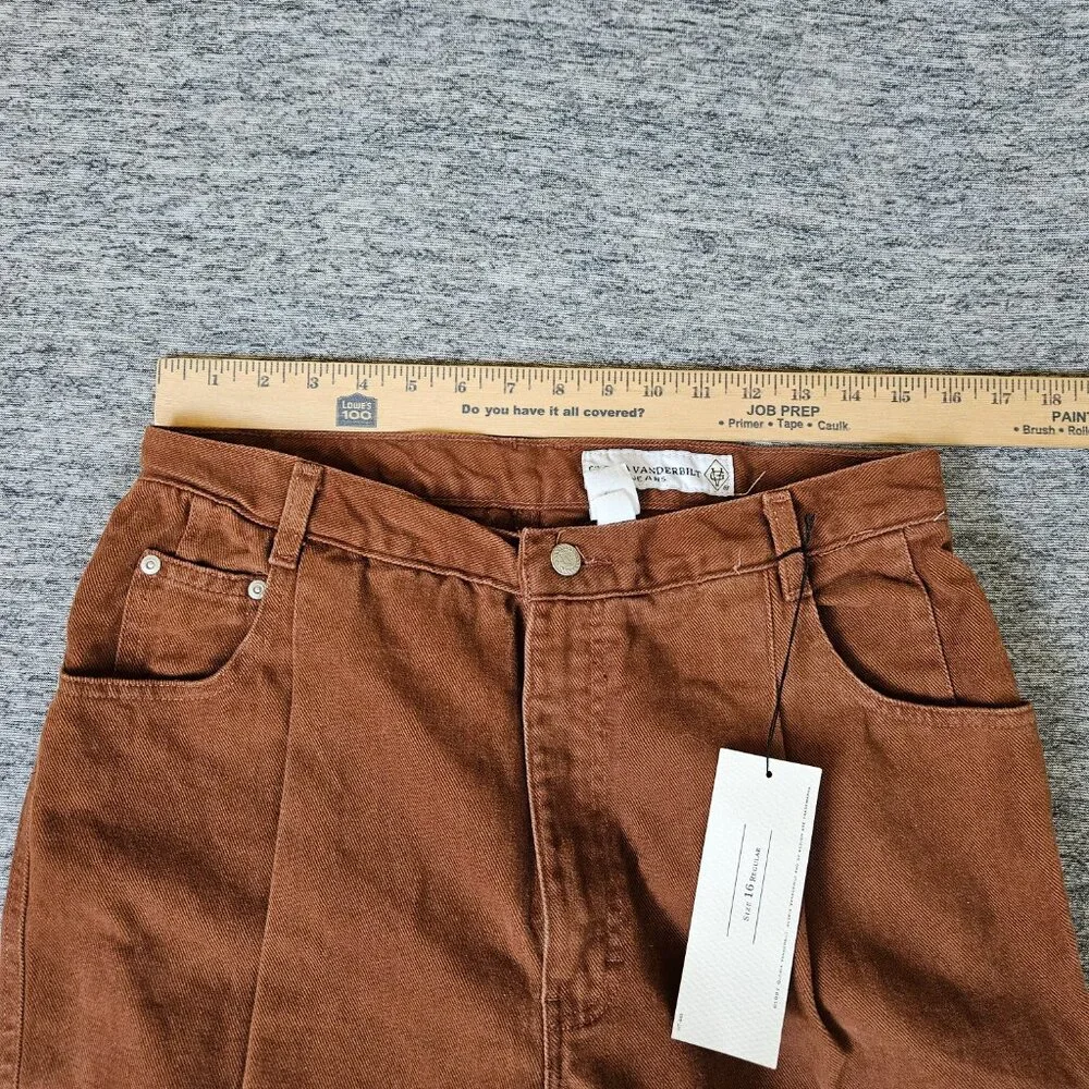 Vintage 90s Womens Gloria Vanderbilt 1991 Cotton Jeans Brown Sz 16 NWT Y2K RARE - Picture 11 of 12